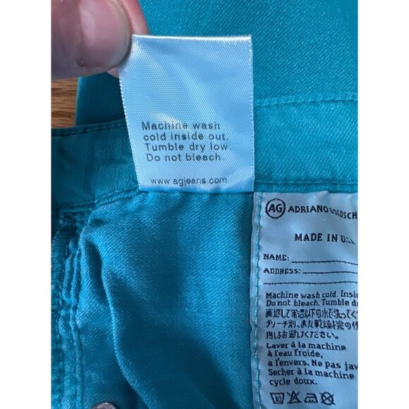 Adriano Goldschmied The Legging Ankle Super Skinny Jeans Turquoise Womens Sz 27 - Picture 8 of 10